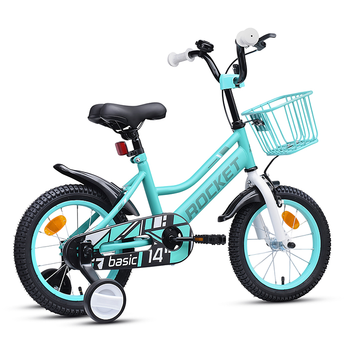 Фото к товару Велосипед 14" Rocket Basic, цвет бирюзовый Велосипед 14" Rocket Basic, цвет бирюзовый