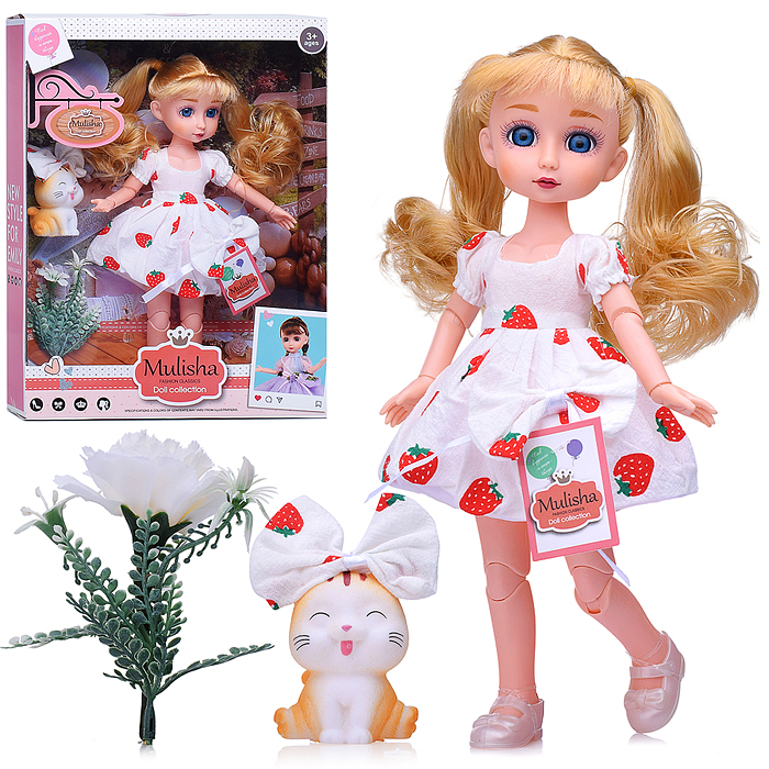 Кукла QJ138 "Ульяна" с питомцем, в коробке Кукла QJ138 "Ульяна" с питомцем, в коробке
