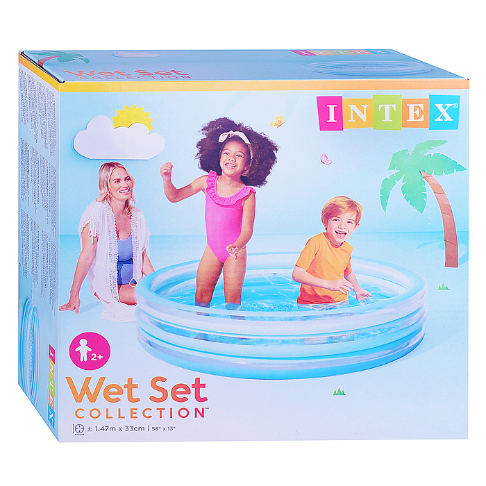 Фото к товару Бассейн надувной, голубой 58467NP INTEX Бассейн надувной, голубой 58467NP INTEX