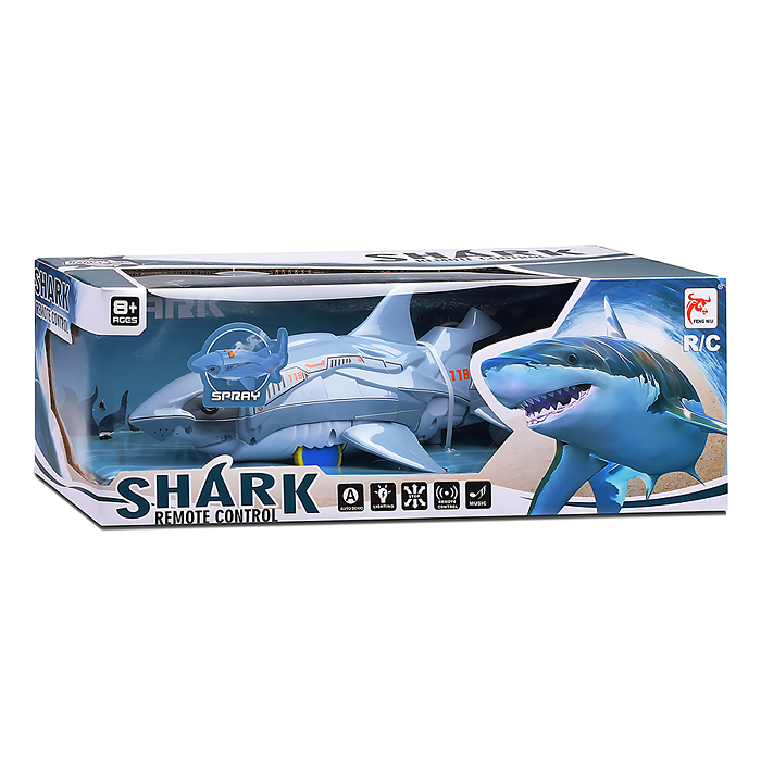 Фото к товару Акула FN618-2 "Белая" р/у, 27 MHz, в коробке Акула FN618-2 "Белая" р/у, 27 MHz, в коробке