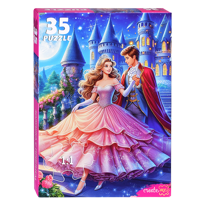 Пазлы 35 "Золушка с принцем"
