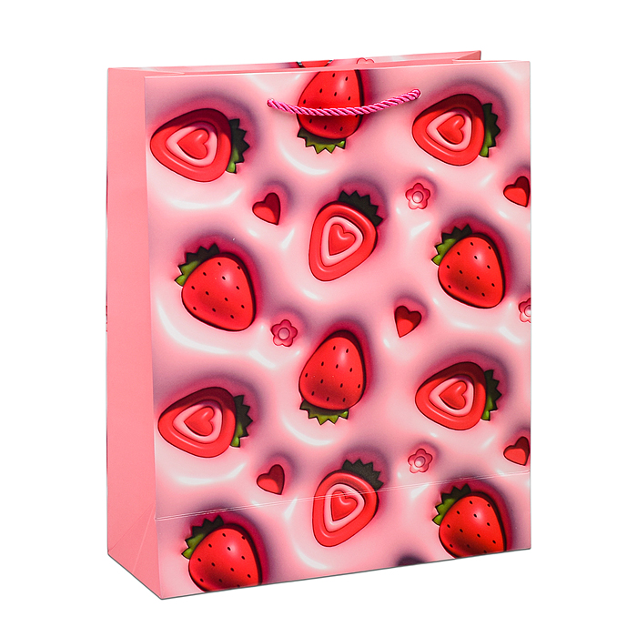 Фото к товару Пакет подарочный 00-6364 "Фрукты и ягоды" 26х32х10 см Пакет подарочный 00-6364 "Фрукты и ягоды" 26х32х10 см