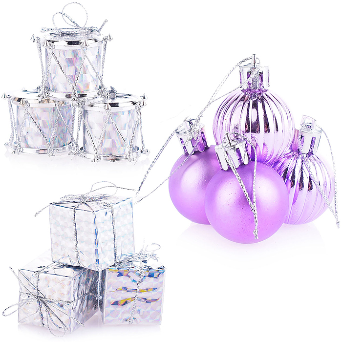 Набор новогодних украшений S1013 "Новогодние алмазы" в пакете Набор новогодних украшений S1013 "Новогодние алмазы" в пакете