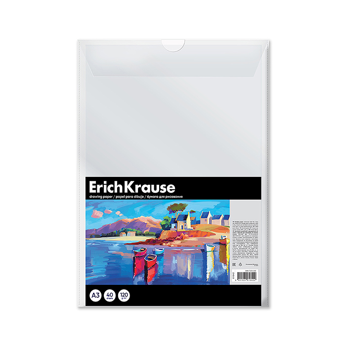 Бумага для рисования в пластиковой папке Art Spirit, А3, 40 листов