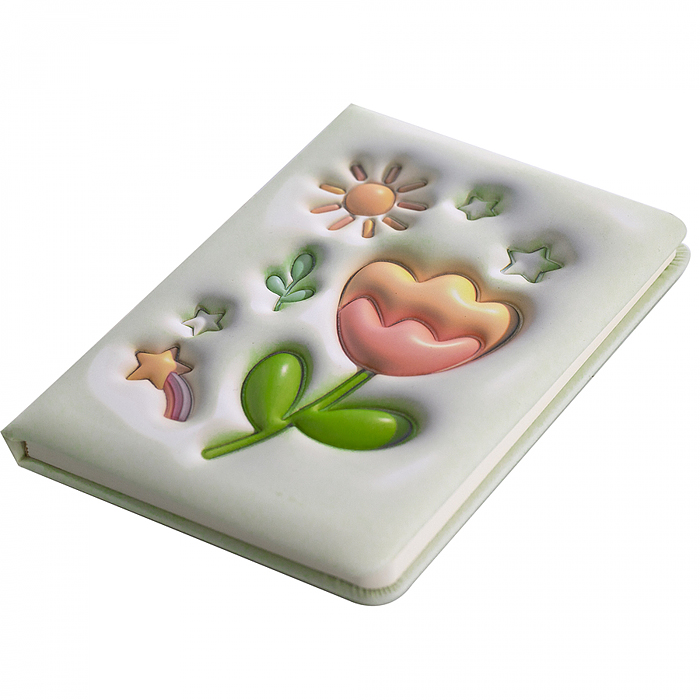 Фото к товару Подарочный блокнот 13,0 см * 18,0 см , 7БЦ, PU, поролон, конгрев, эффект 3D, 80л., линия, " Подарочный блокнот 13,0 см * 18,0 см , 7БЦ, PU, поролон, конгрев, эффект 3D, 80л., линия, "