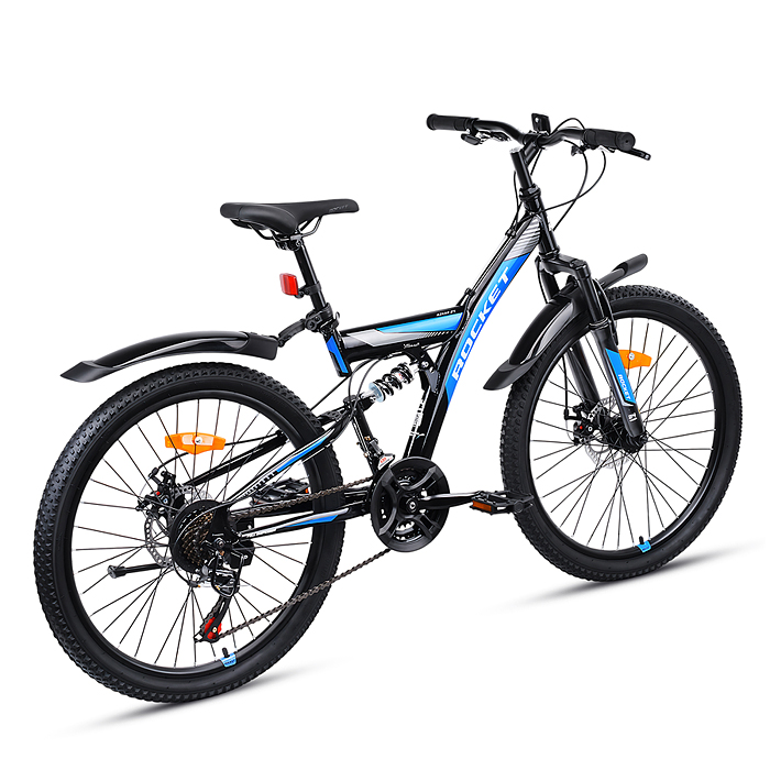 Фото к товару Велосипед 24" Rocket Azkar, цвет черный/синий, размер 15" Велосипед 24" Rocket Azkar, цвет черный/синий, размер 15"