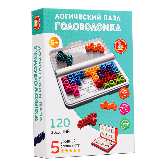 Игра головоломка "Логический пазл" Крестики-нолики Учись играя