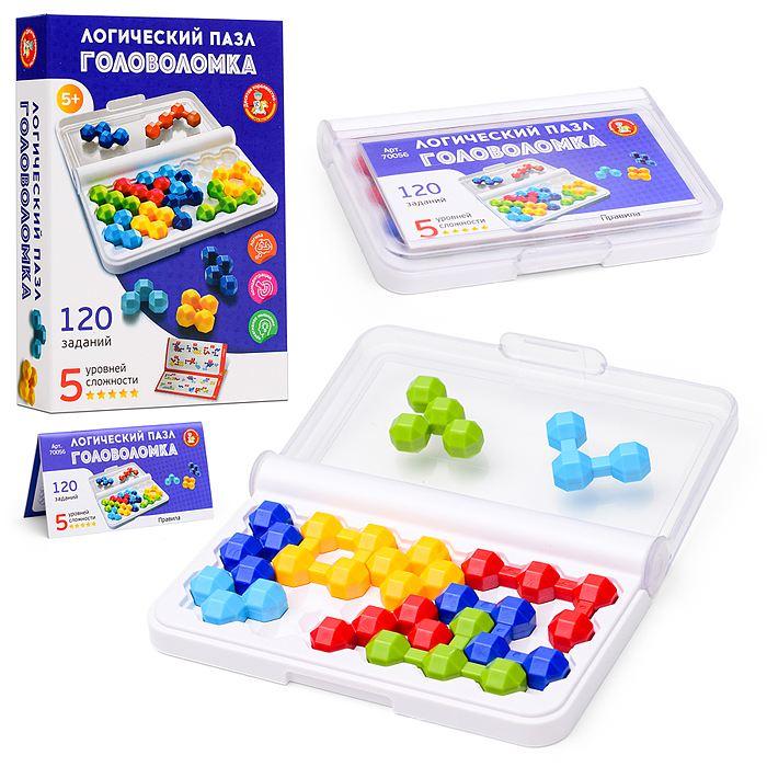 Игра головоломка "Логический пазл" фигурная 10 эл Учись играя