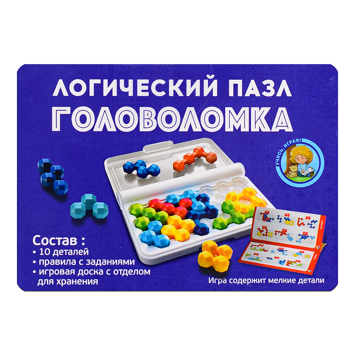 Игра головоломка "Логический пазл" фигурная 10 эл Учись играя
