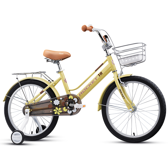 Фото к товару Велосипед 18" Rocket Emma, цвет желтый Велосипед 18" Rocket Emma, цвет желтый