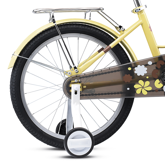 Фото к товару Велосипед 18" Rocket Emma, цвет желтый Велосипед 18" Rocket Emma, цвет желтый