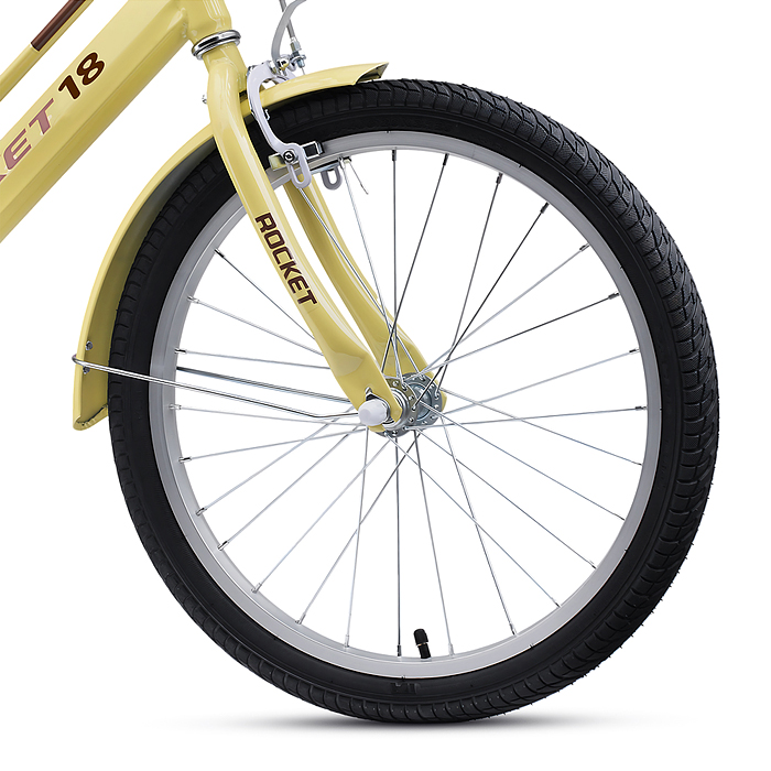 Фото к товару Велосипед 18" Rocket Emma, цвет желтый Велосипед 18" Rocket Emma, цвет желтый