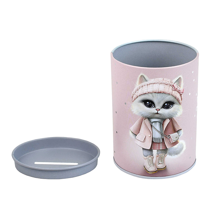 Копилка-подставка для канцелярских принадлежностей "Городские кошечки" цвет розовый