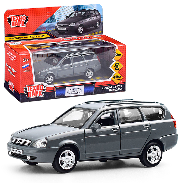 Машина металл LADA PRIORA длина 12 см, двери,багаж,инерц,темно-серый, в кор. Машина металл LADA PRIORA длина 12 см, двери,багаж,инерц,темно-серый, в кор.