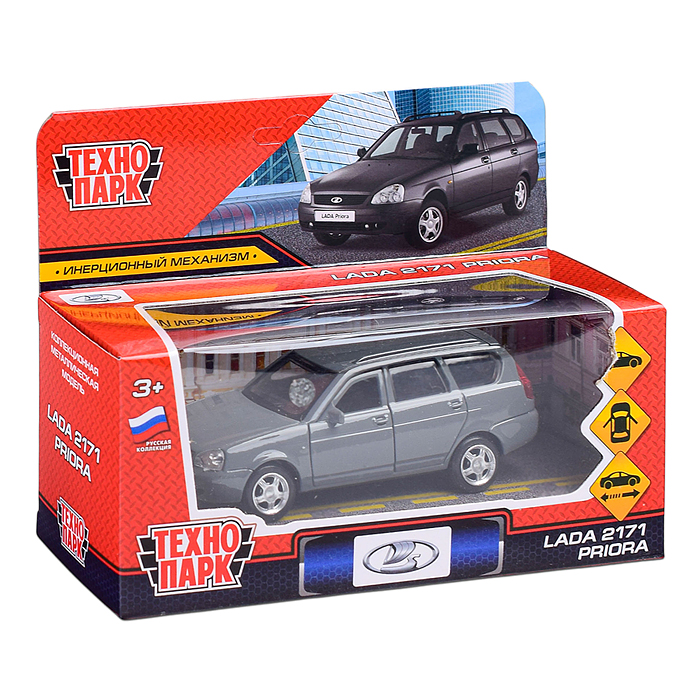 Фото к товару Машина металл LADA PRIORA длина 12 см, двери,багаж,инерц,темно-серый, в кор. Машина металл LADA PRIORA длина 12 см, двери,багаж,инерц,темно-серый, в кор.