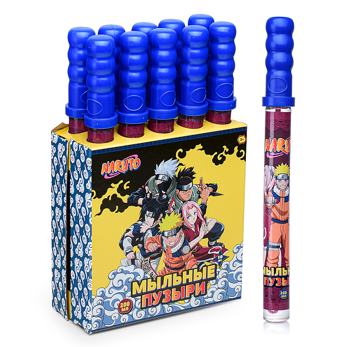 Мыльные пузыри "Наруто" колба в термоплёнке 200 мл., 10 шт в д/б (23,5*10,5*38) Мыльные пузыри "Наруто" колба в термоплёнке 200 мл., 10 шт в д/б (23,5*10,5*38)