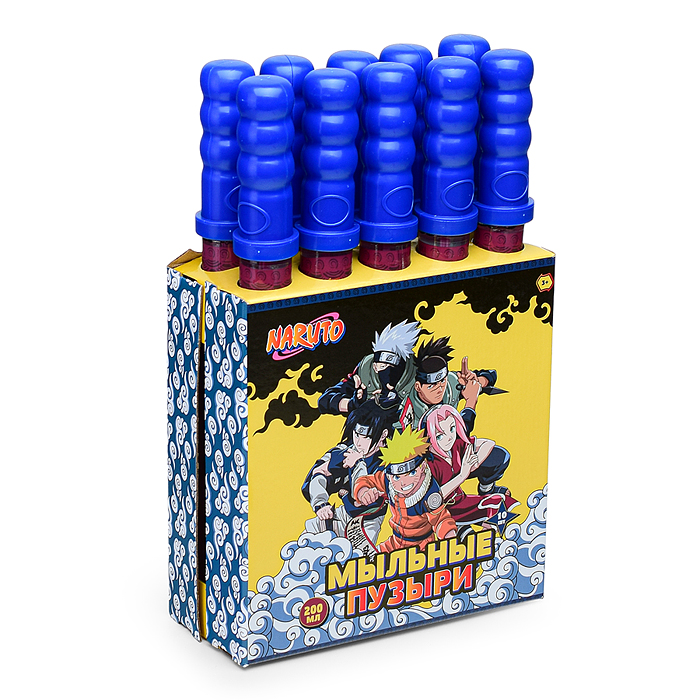 Фото к товару Мыльные пузыри "Наруто" колба в термоплёнке 200 мл., 10 шт в д/б (23,5*10,5*38) Мыльные пузыри "Наруто" колба в термоплёнке 200 мл., 10 шт в д/б (23,5*10,5*38)