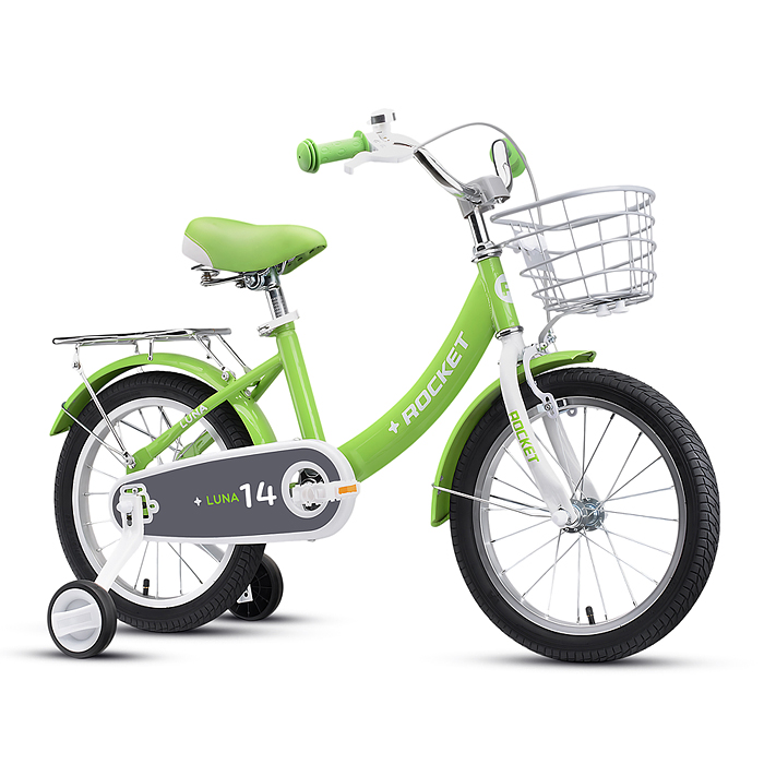 Фото к товару Велосипед 14" Rocket Luna, цвет зеленый Велосипед 14" Rocket Luna, цвет зеленый