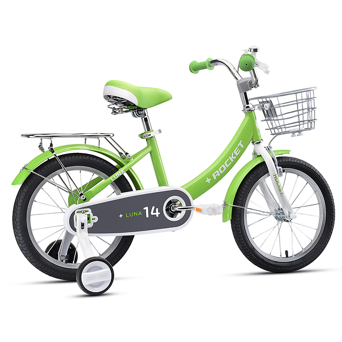 Фото к товару Велосипед 14" Rocket Luna, цвет зеленый Велосипед 14" Rocket Luna, цвет зеленый