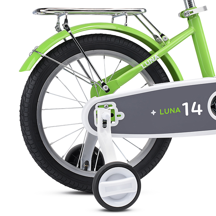 Фото к товару Велосипед 14" Rocket Luna, цвет зеленый Велосипед 14" Rocket Luna, цвет зеленый