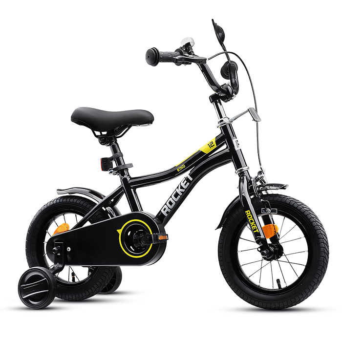 Фото к товару Велосипед 12" Rocket Kind, цвет черный Велосипед 12" Rocket Kind, цвет черный