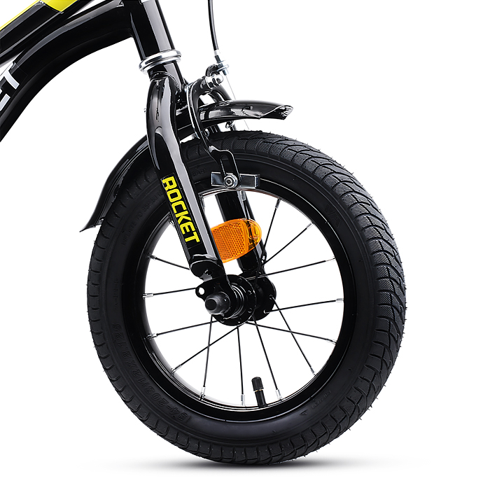 Фото к товару Велосипед 12" Rocket Kind, цвет черный Велосипед 12" Rocket Kind, цвет черный