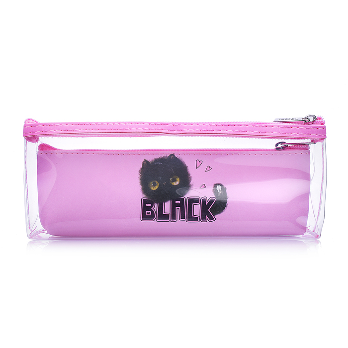 Пенал "2 в 1" 225х88х48/200х70х30мм на молнии мягкий "Кошарики"