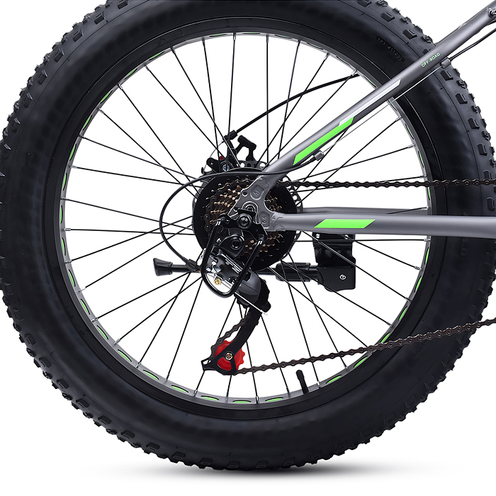 Фото к товару Велосипед 24" Rocket Fat 24, цвет серый, размер 15" Велосипед 24" Rocket Fat 24, цвет серый, размер 15"