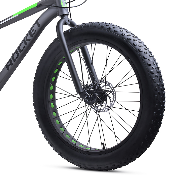 Фото к товару Велосипед 24" Rocket Fat 24, цвет серый, размер 15" Велосипед 24" Rocket Fat 24, цвет серый, размер 15"