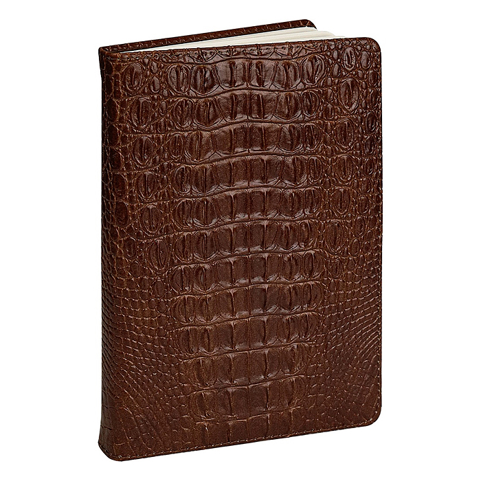 Фото к товару Ежедневник недатированный A5, 136л. "Croco Style" коричневый Ежедневник недатированный A5, 136л. "Croco Style" коричневый