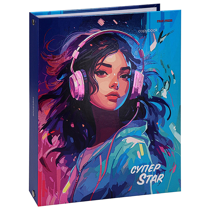 Тетрадь 120л. клетка "Девушка с наушниками" Тетрадь 120л. клетка "Девушка с наушниками"