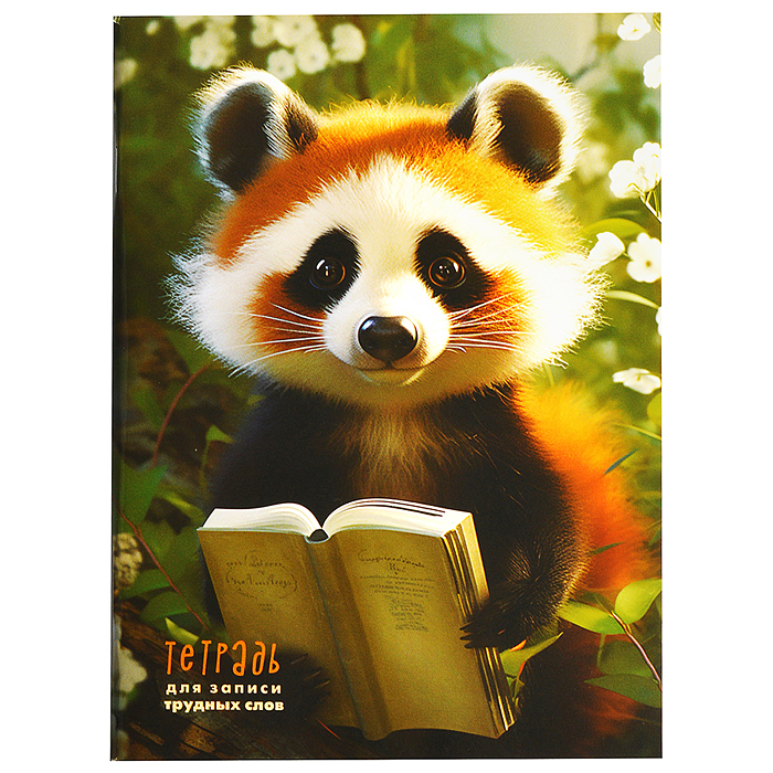 Тетрадь для записи трудных слов А5, 64л., линия, высечка "Любознательный зверек"