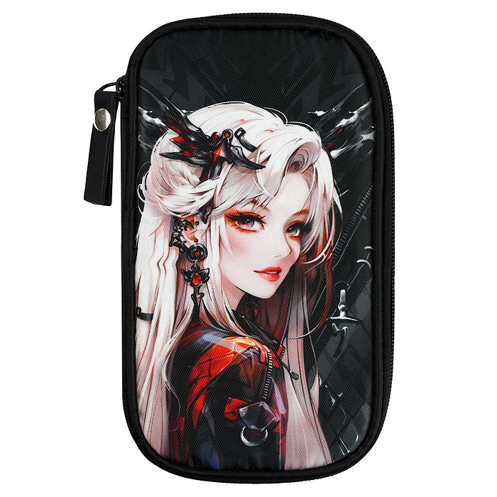 Пенал школьный "Девушка панк" 11x20x2 см, полиэстер, молния, сублимационная печать