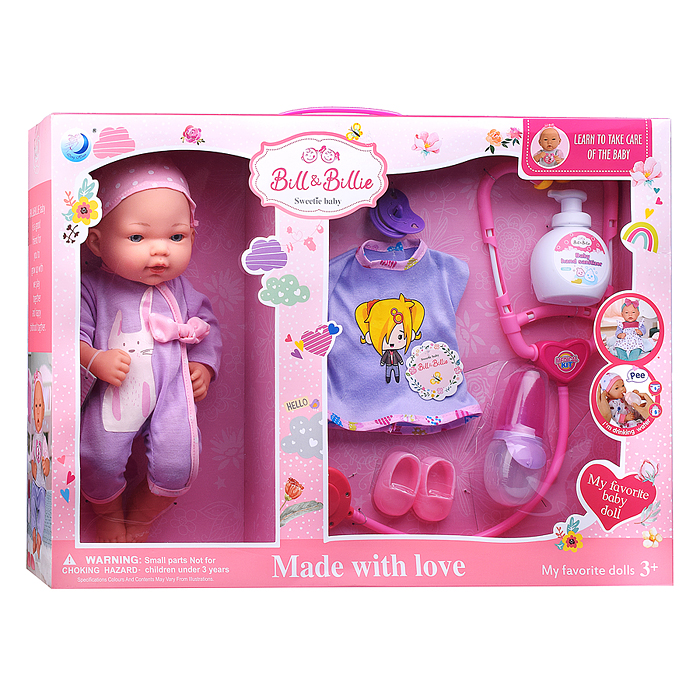 Пупс A760B "Мила" с аксессуарами, в коробке