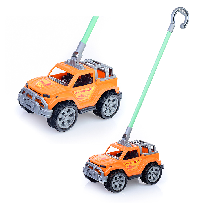 Автомобиль-каталка "Легионер" с ручкой (оранжевый) Автомобиль-каталка "Легионер" с ручкой (оранжевый)