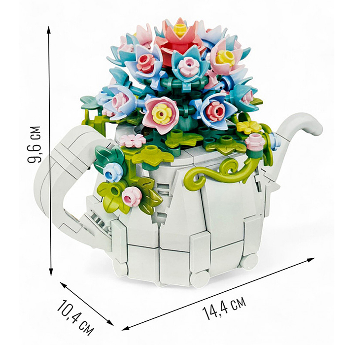 Фото к товару Конструктор 88065A "Горная роза в горшочке" 255 дет., в коробке Конструктор 88065A "Горная роза в горшочке" 255 дет., в коробке