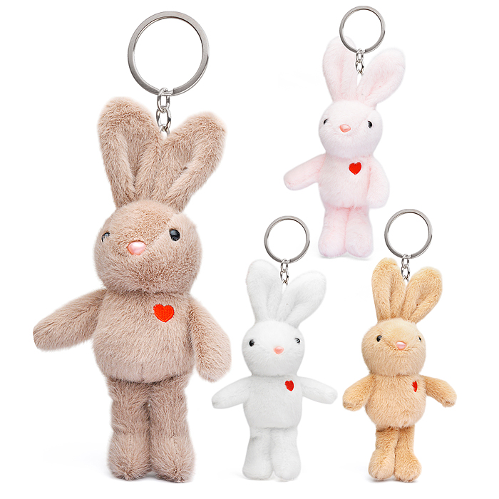 Мягкая игрушка-брелок М1412 "Заяц" ароматизированный, с маленьким сердечком 18см