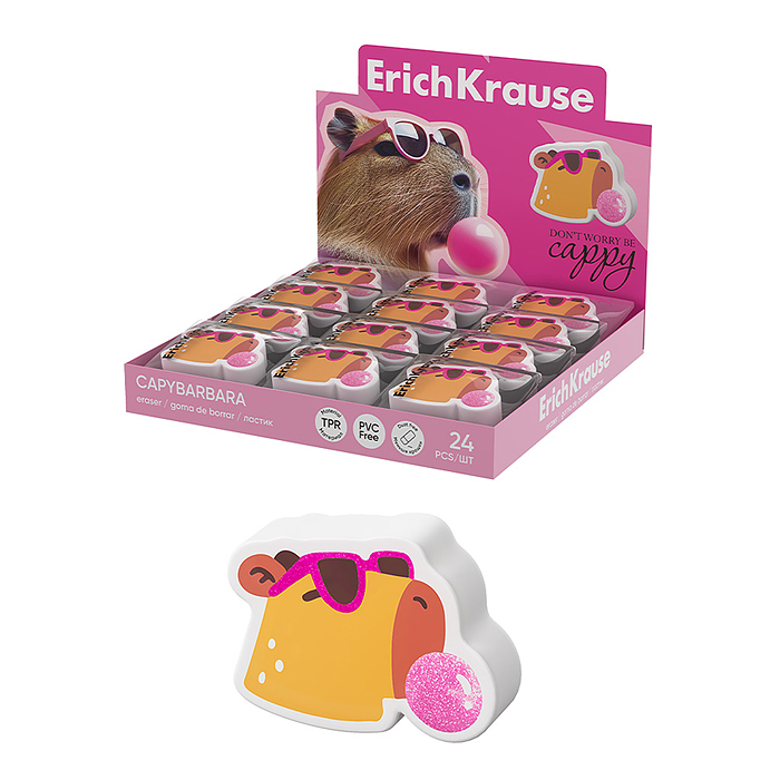 Ластик "CapyBarbara" (в коробке по 24 шт.) Ластик "CapyBarbara" (в коробке по 24 шт.)