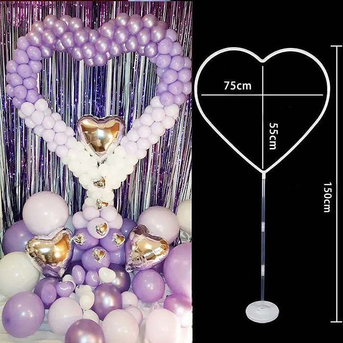 Фото к товару Стойка для шаров Сердце, на ножке, 0,7*1,5 м, Белый/Прозрачный, 1 шт. Стойка для шаров Сердце, на ножке, 0,7*1,5 м, Белый/Прозрачный, 1 шт.