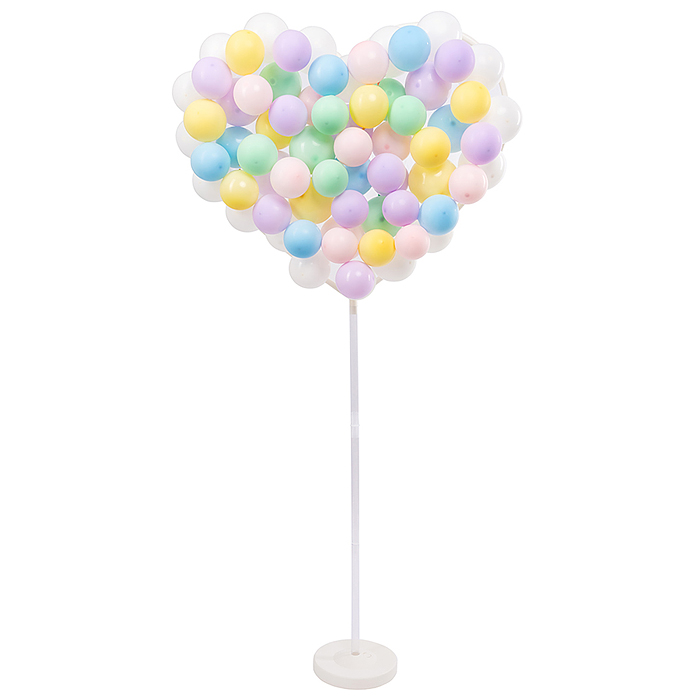 Фото к товару Стойка для шаров Сердце, на ножке, 0,7*1,5 м, Белый/Прозрачный, 1 шт. Стойка для шаров Сердце, на ножке, 0,7*1,5 м, Белый/Прозрачный, 1 шт.