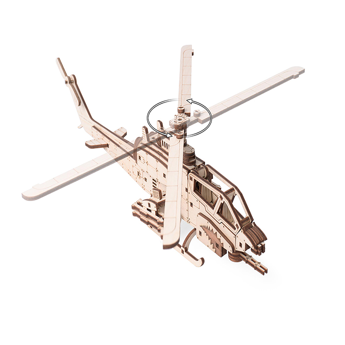 Фото к товару Модель Вертолёт "Стальной оскал" Модель Вертолёт "Стальной оскал"