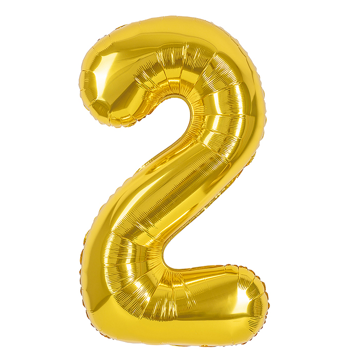 Шар (40''/102 см) Цифра, 2, Золото, 1 шт. в уп. Шар (40''/102 см) Цифра, 2, Золото, 1 шт. в уп.