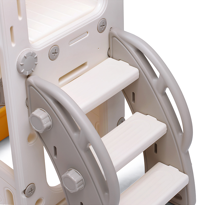 Фото к товару Комплект детский UT0140 "Космический стиль" (горка и качель) цвет желтый. Комплект детский UT0140 "Космический стиль" (горка и качель) цвет желтый.