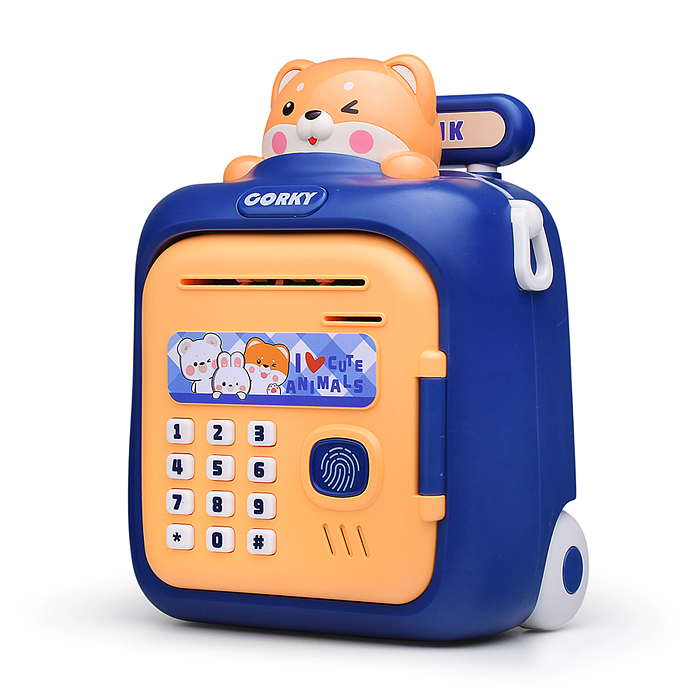 Фото к товару Копилка 33825 "Чемодан" с мишкой, в коробке Копилка 33825 "Чемодан" с мишкой, в коробке