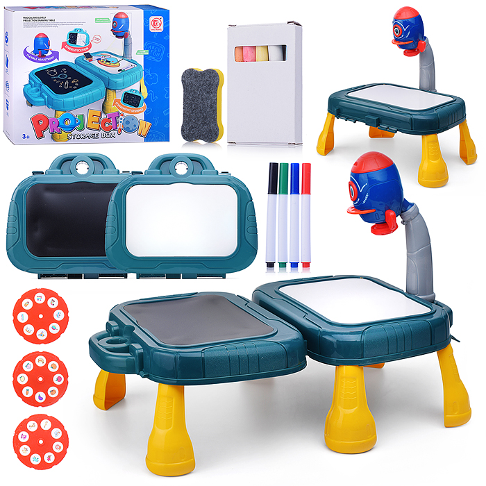 Доска для рисования 6633 "Ракета" с проектором, в коробк