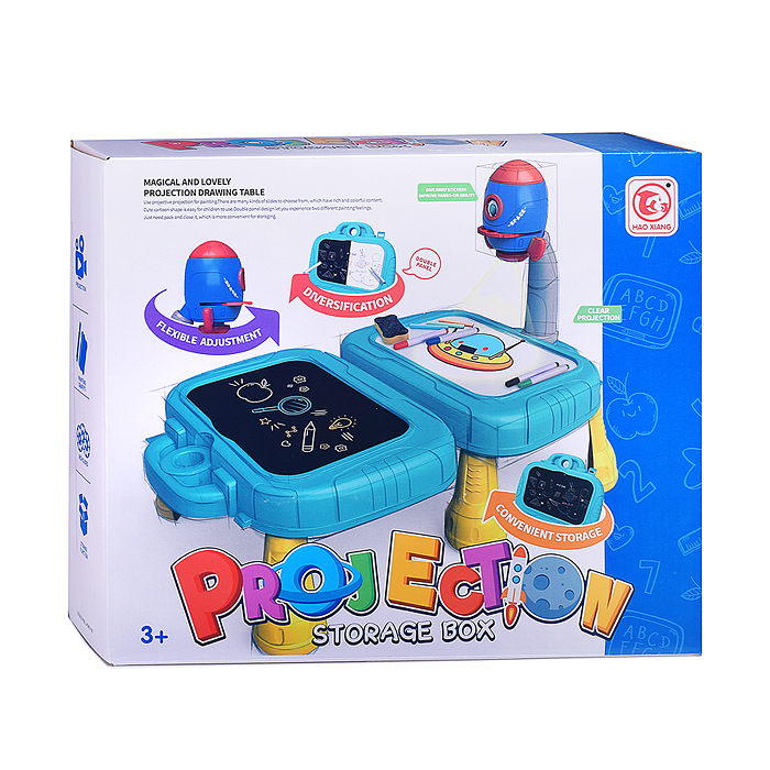 Фото к товару Доска для рисования 6633 "Ракета" с проектором, в коробк Доска для рисования 6633 "Ракета" с проектором, в коробк