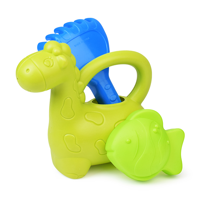 Песочный набор 8295-85A "Жирафик" (лейка, грабельки, формочка) в сетке