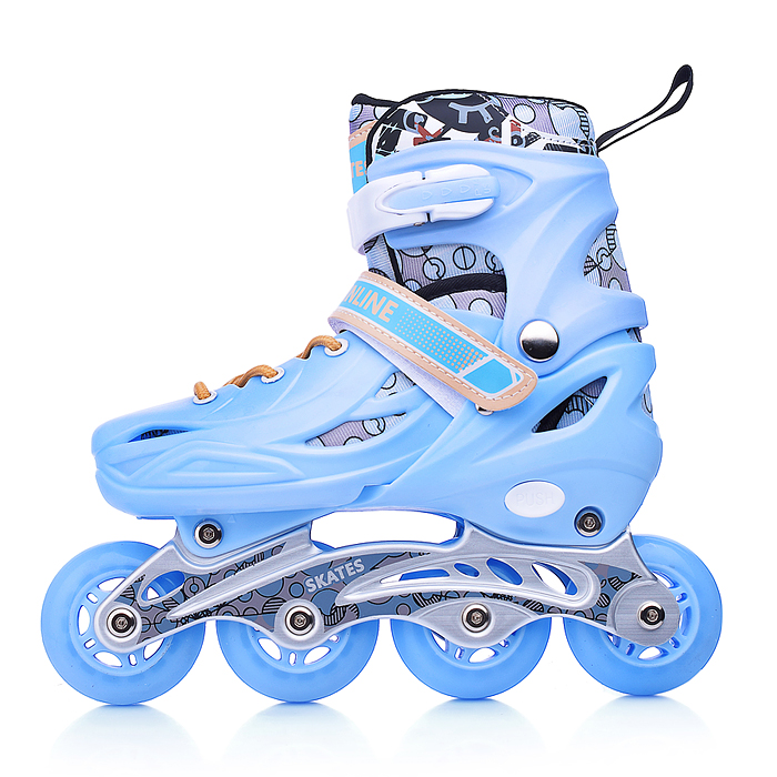 Ролики детские U011004Y (размер M) светло-голубой, в сумке