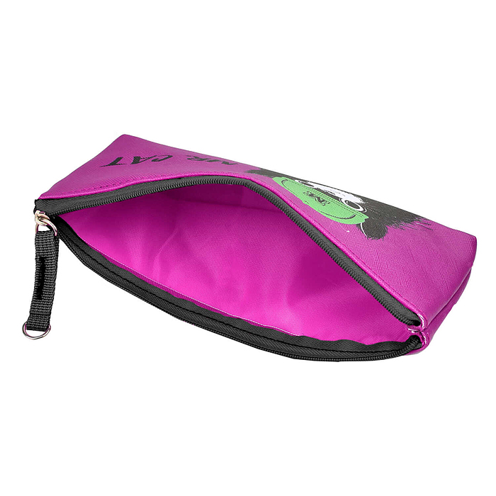 Пенал школьный "Кот в кепке" (без наполнения, 20x7,5x2 см, искусственная кожа, 