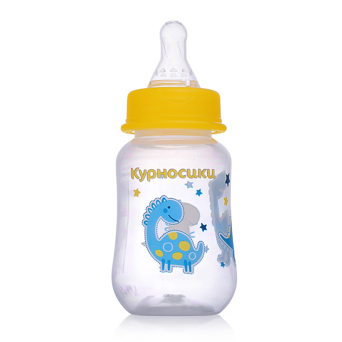 Фото к товару Бутылочка приталенная с 2-мя силиконовыми сосками без ручек "Зверята" 125 мл Бутылочка приталенная с 2-мя силиконовыми сосками без ручек "Зверята" 125 мл